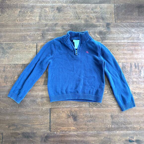 Tommy Bahama Boys Small 5/6 Pullover Quarter Zip Sweater Navy Blue - Picture 1 of 7